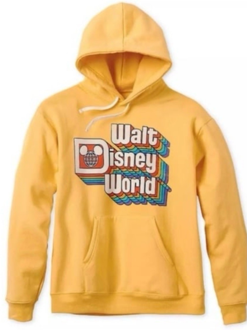 Disney Men's Yellow Walt Disney World Retro Logo Hoodie